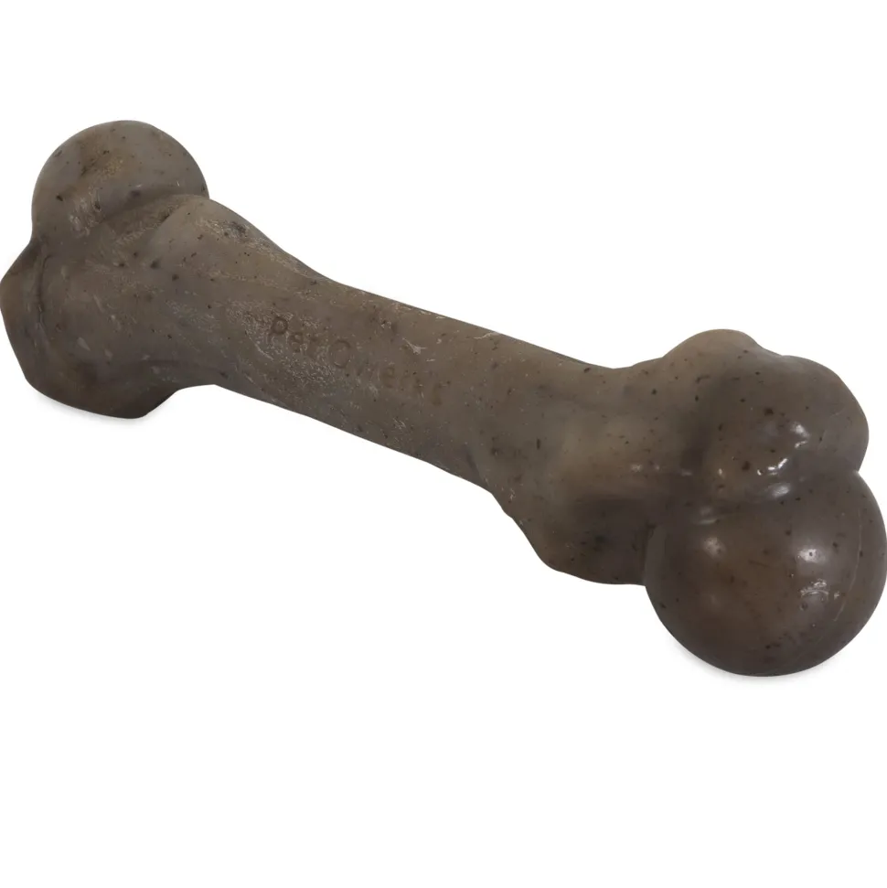 Pet Qwerks Barkbone Zombie Flavored Fetch and Chew Dog Toy - Bacon - Large