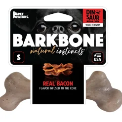 Pet Qwerks Made-in-the-USA Dinosaur BarkBone Bacon & Nylon Natural Dog Chews - Large