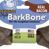 Pet Qwerks Made-in-the-USA Nylon and Bacon BarkBone Rawhide Dog Treats - Medium