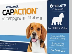 Petaction Capaction Flea and Tick Tabs Dog - 2 - 25 Lbs - 6 Pack