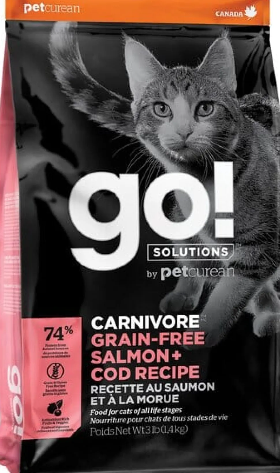 Petcurean 30/100g Petcurean GO! Digestion & Gut Salmon with Ancient Grains for CATS Dry Cat Food
