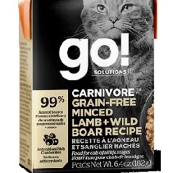 Petcurean GO! Carnivore Grain-Free Minced Lamb & Wild Boar Wet Cat Food - 6.4 oz - Case of 24