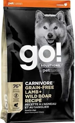 Petcurean GO! Carnivore Grain-Free Lamb & Wild Boar Dry Dog Food - 12 lb Bag
