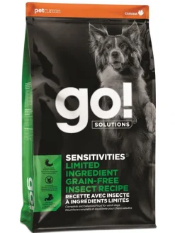 Petcurean GO! Sensitive Digestion Limited Ingredient Diet Grain-Free Insect Recipe Dry Dog Food - 22 Lbs