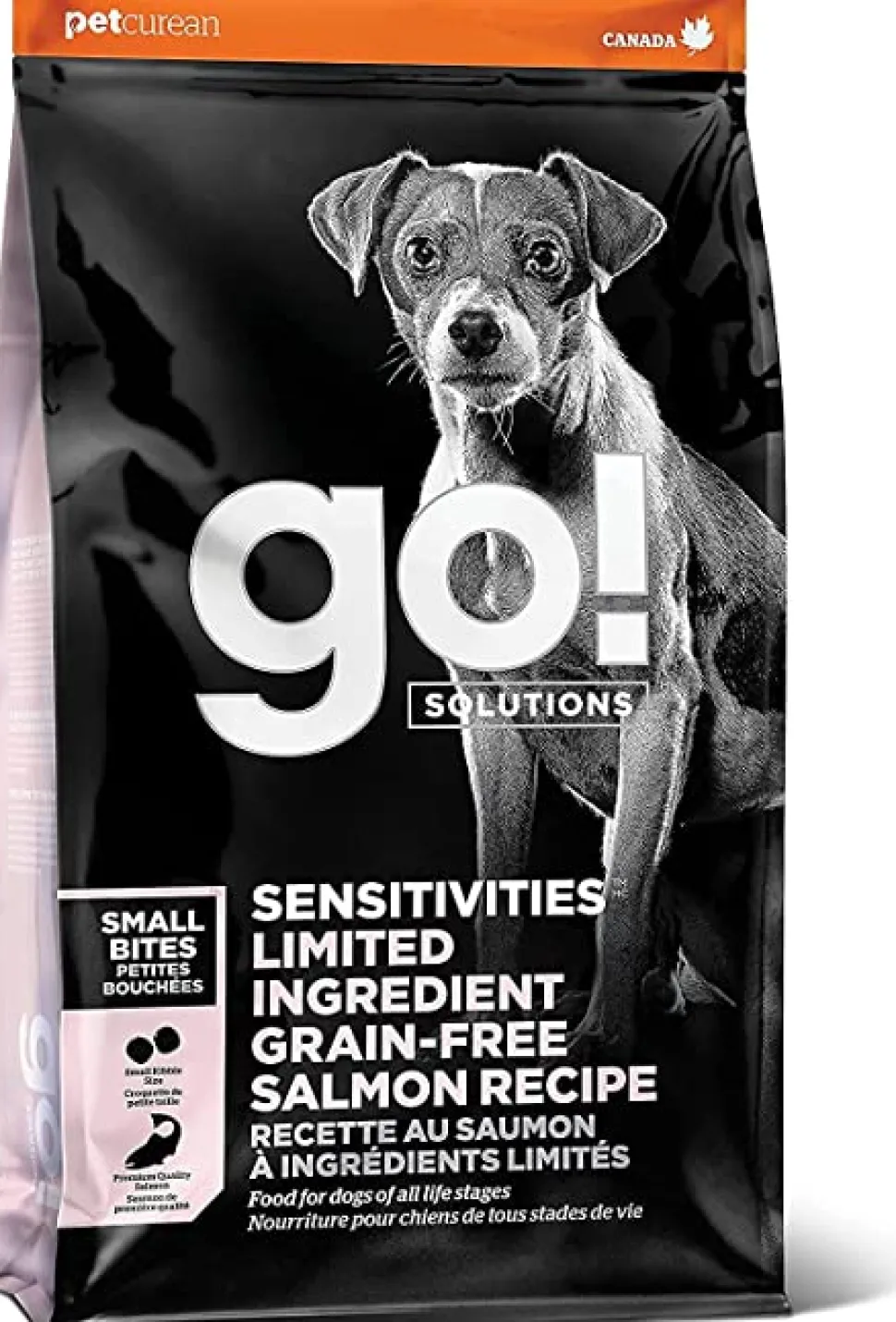 Petcurean GO! Sensitivities LID Grain-Free Small Bite Salmon Recipe Dry Dog Food - 22 lb Bag