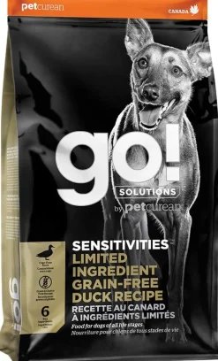Petcurean GO! Sensitivities LID Grain-Free Duck Recipe Dry Dog Food - 22 lb Bag