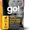 Petcurean GO! Sensitivities LID Grain-Free Duck Pate' Wet Cat Food - 6.4 oz - Case of 24