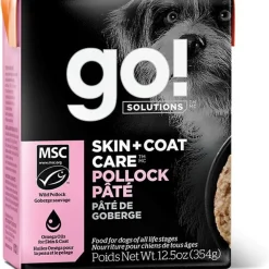 Petcurean GO! Skin & Coat Care Pollock Pate' Wet Dog Food - 12.5 oz - Case of 12