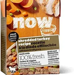 Petcurean NOW FRESH Grain-Free Small Breed Shredded Turkey Wet Dog Food - 6.4 oz - Case of 24