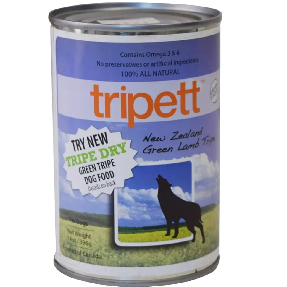 Petkind Tripett Green Lamb Tripe Canned Dog Food - 13 Oz - Case of 12