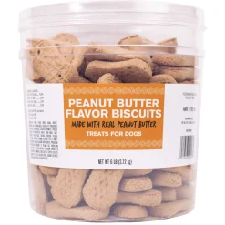 Petknowledgy Animal Snackers Peanut Butter Dog Biscuit Treats - 12 Oz - Case of 6
