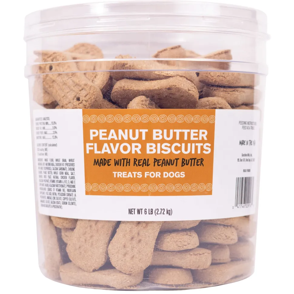 Petknowledgy Animal Snackers Peanut Butter Dog Biscuit Treats - 12 Oz - Case of 6