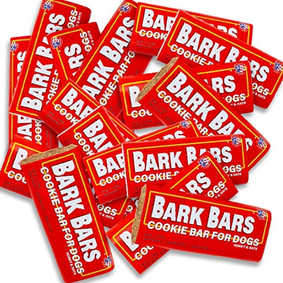 Petknowledgy Bark Bars Honey and Oats Dog Biscuits Treats - Bulk Buy - 1.5 Oz - Case of 24