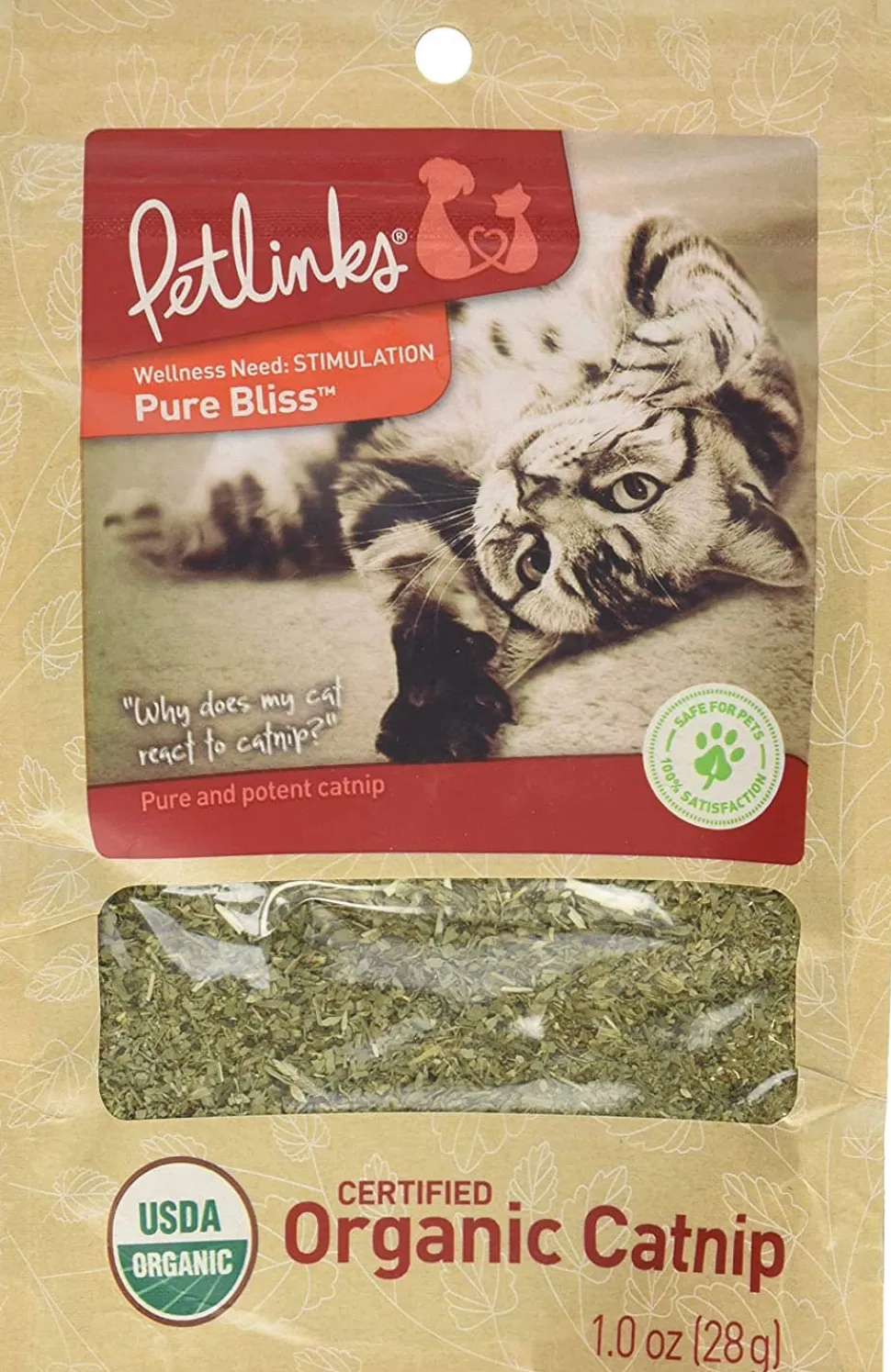 Petlinks Petlinks Pure Bliss Organic Catnip Pouch - 1 Oz