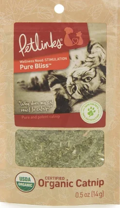 Petlinks Petlinks Pure Bliss Organic Catnip Pouch - .5 Oz