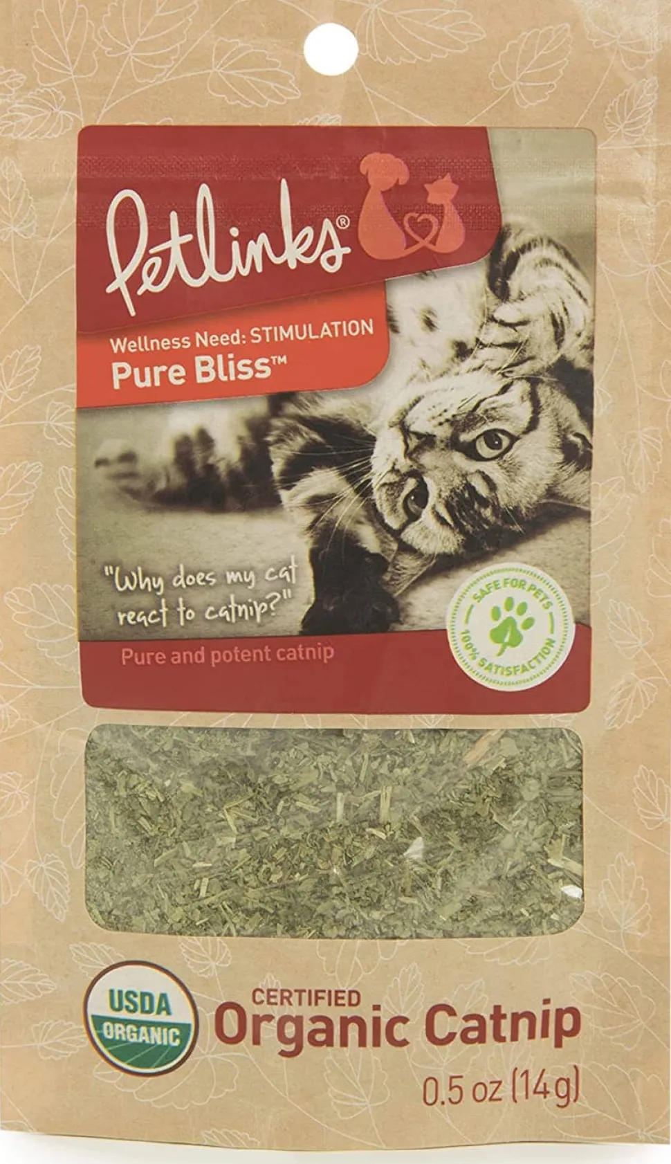 Petlinks Petlinks Pure Bliss Organic Catnip Pouch - .5 Oz