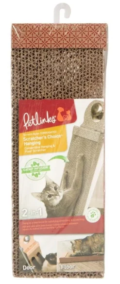 Petlinks Scratcher's Choice Hanging Corrugate Cat Scratcher With Infused Catnip