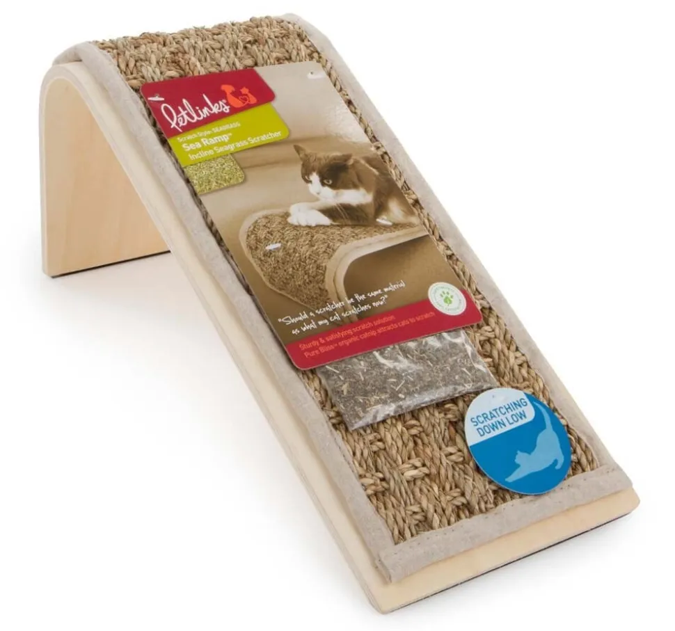 Petlinks Sea Ramp Floor Cat Scratching Ramp With Catnip