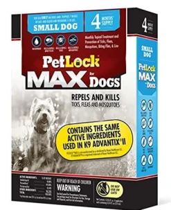 Petlock Ultra Flea & Tick Control for Dogs - 5 - 10 Lbs - 4 Pack