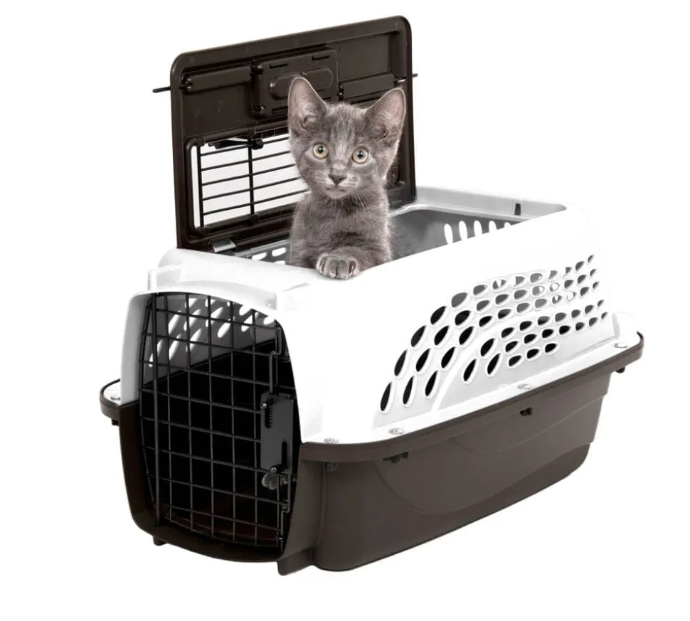 Petmate 2 Door Top Load Dog Kennel - Pearl White, Coffee Grounds - 19 in