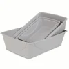 Petmate Basic Cat Litter Pan Mouse - Gray - Medium