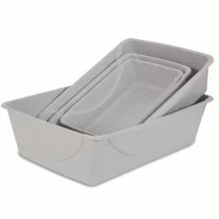 Petmate Basic Cat Litter Pan Mouse - Gray - Medium