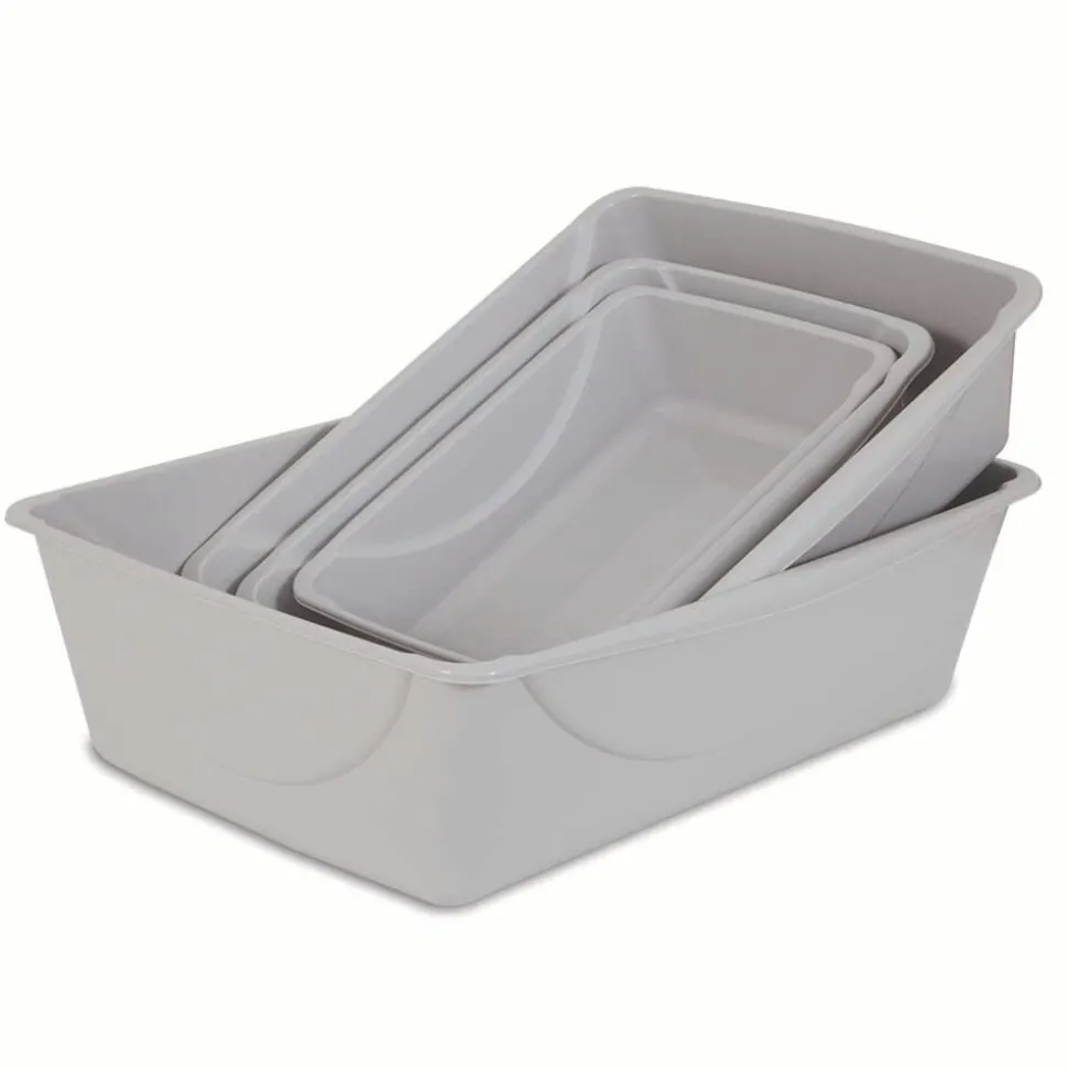 Petmate Basic Cat Litter Pan Mouse - Gray - Small