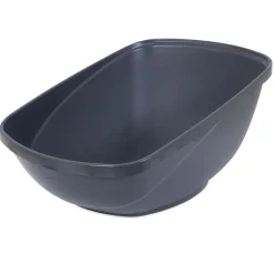 Petmate Hi-Back Open Cat Litter Pan Blue Steel - Jumbo