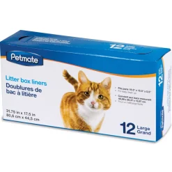 Petmate Litter Pan Liners Clear - 12 Count - Large