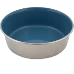 Petmate Painted Stainless Steel Bowl Vallarta Blue - 12 Cup