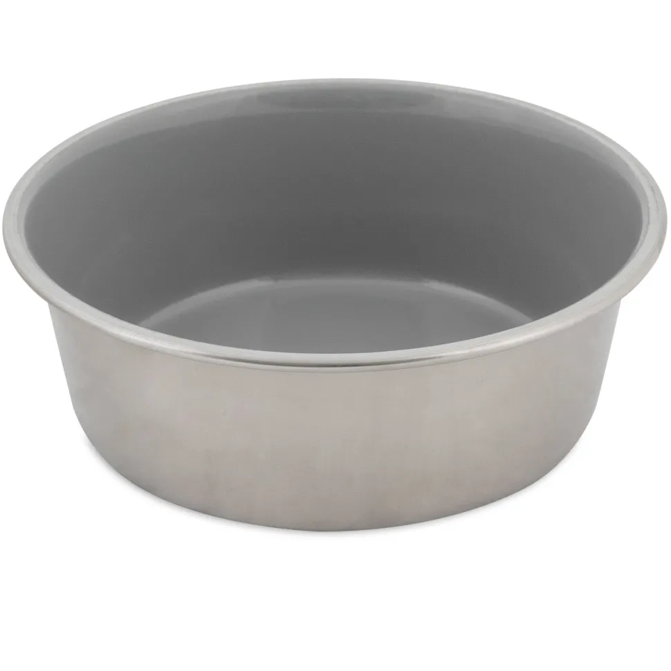 Petmate Painted Stainless Steel Bowl Sleet Gray - 4 Cup