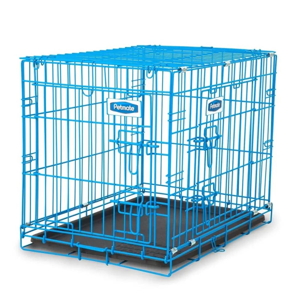 Petmate Puppy 2-Door Training Retreat Kennel - Blue - 24 in