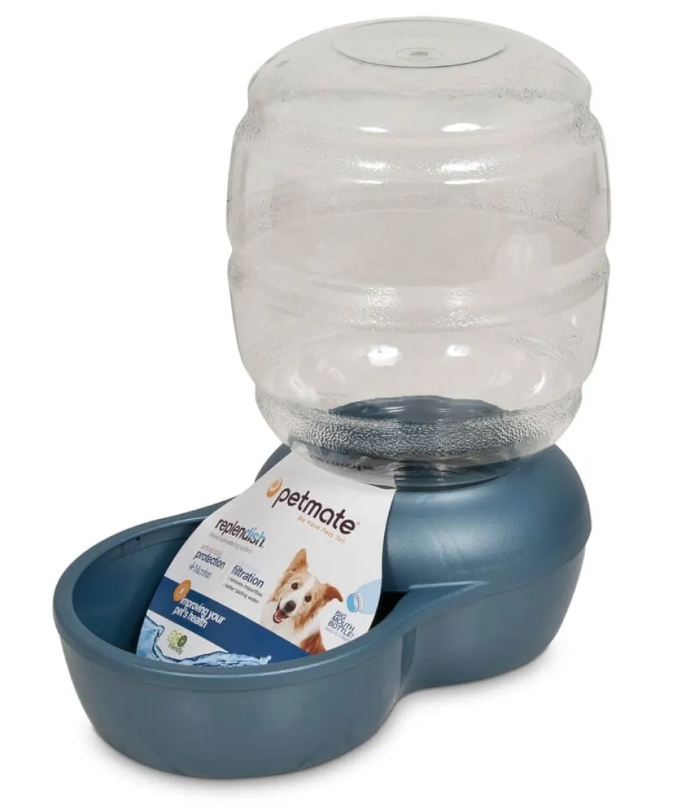 Petmate Replendish Water With Microban - Pearl Peacock Blue - Medium