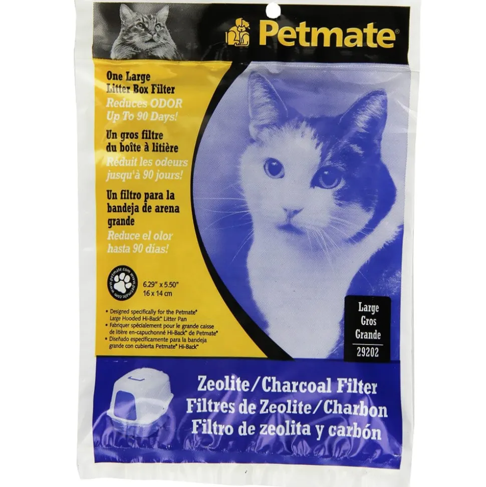 Petmate Zeolite Filter for Hooded Cat Litter Pan - Black/White - Large