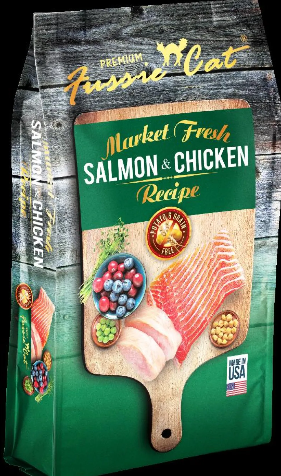Pets Global Fussie Cat Market Fresh Salmon & Chicken Formula Dry Cat Food - 2 lb Bag