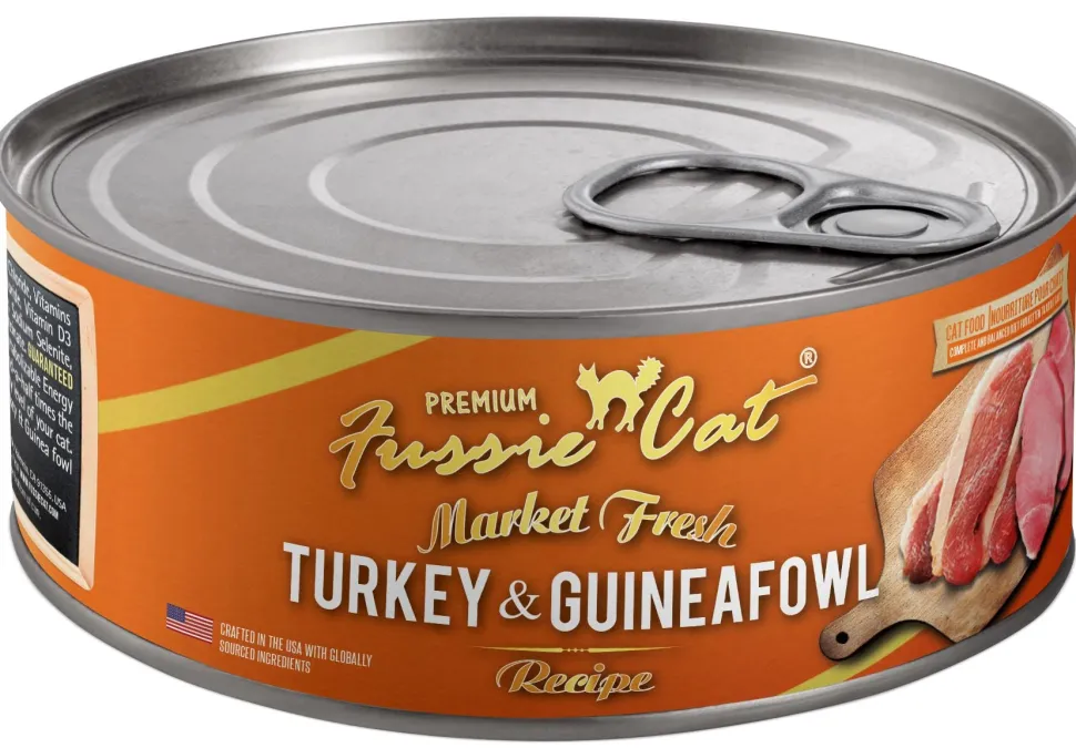 Pets Global Fussie Cat Turkey & Guineafowl Market Fresh Canned Cat Food - 5.5 Oz - Case of 24