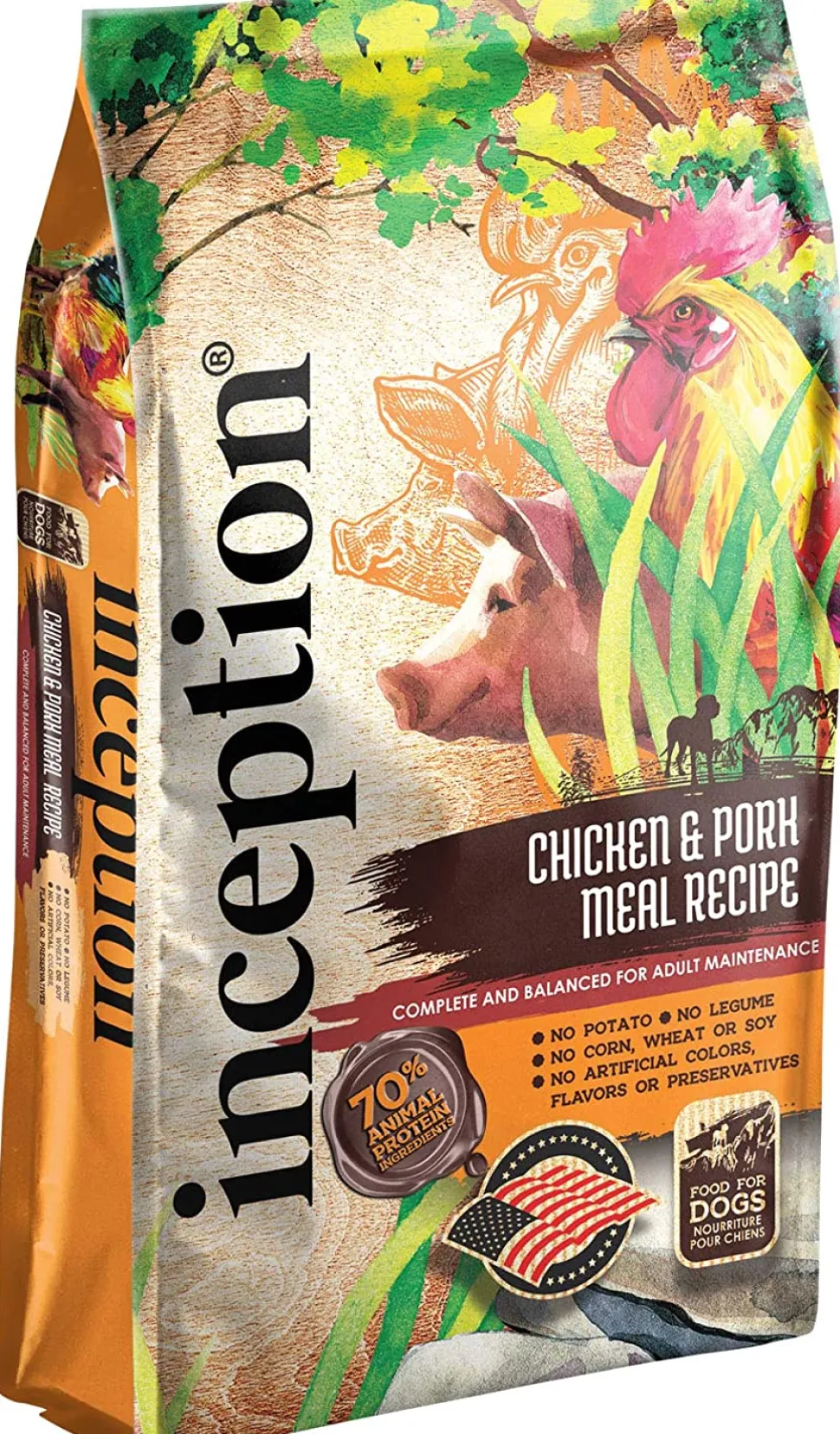 Pets Global Inception Dog Food Chicken with Pork Recipe Dry Dog Food - 27 lb Bag
