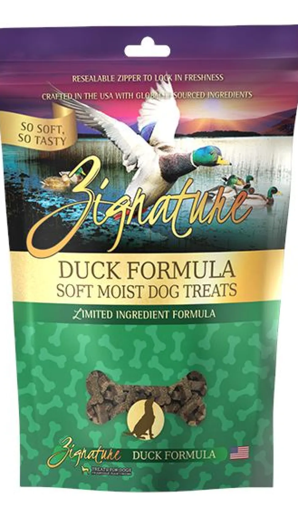 Pets Global Zignature Duck Soft Moist Treats For Dog - 4 Oz