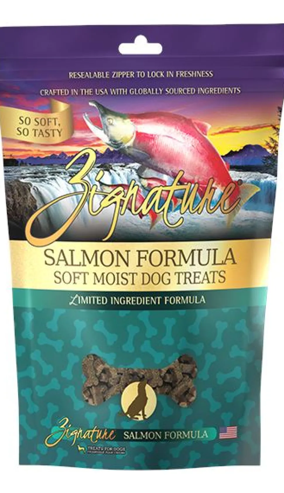 Pets Global Zignature Salmon Soft Moist Treats For Dog - 4 Oz