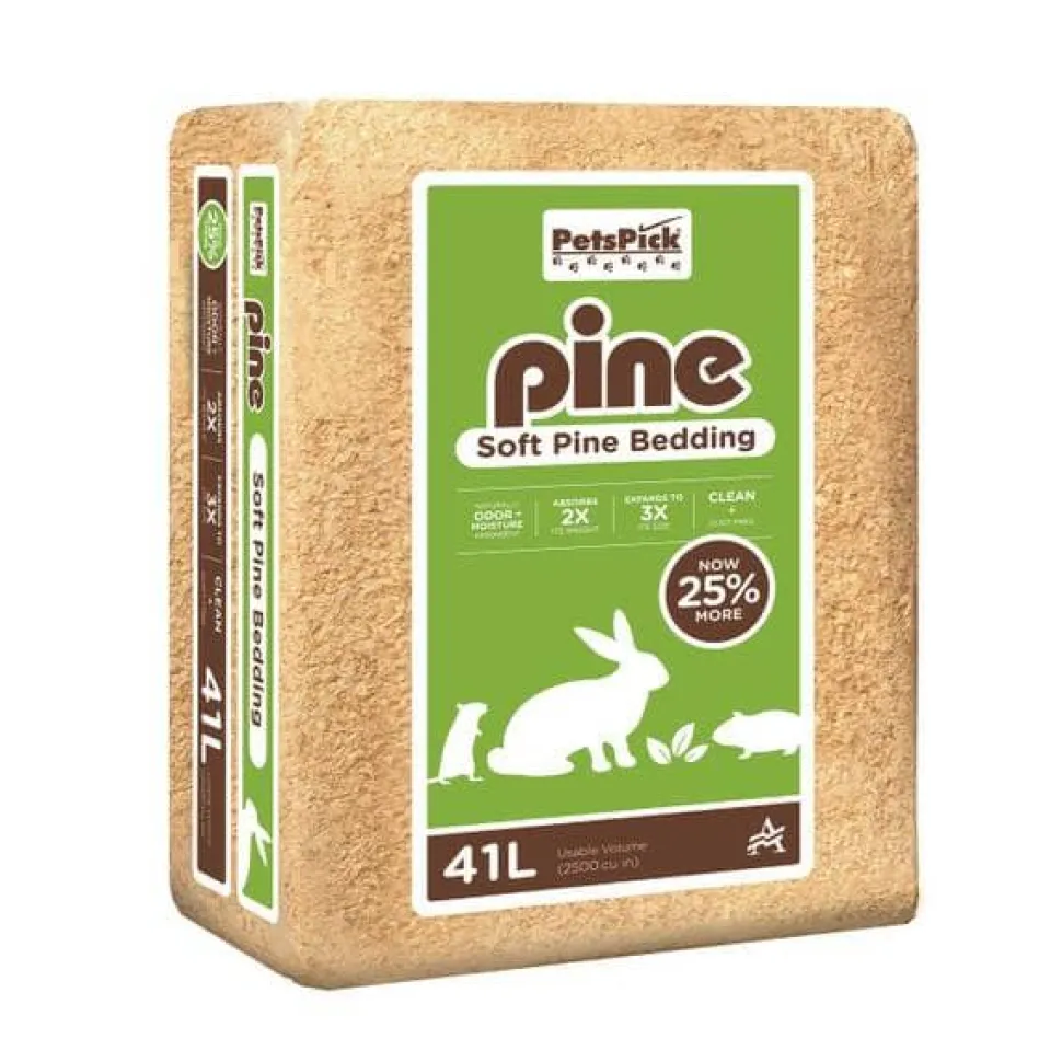Pet's Pick Kiln Dried Soft Pine Bedding - Pine - 41 L