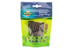 Petsafe Busy Buddy Natural Rawhide Rings Natural Dog Chews - Peanut Butter - Small - 16 Pack