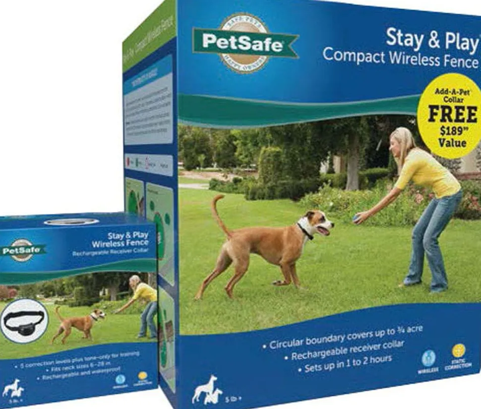 Petsafe Stay & Play Compact Wireless Fence Dog Fencing & Zone Controls - 3/4 Acre