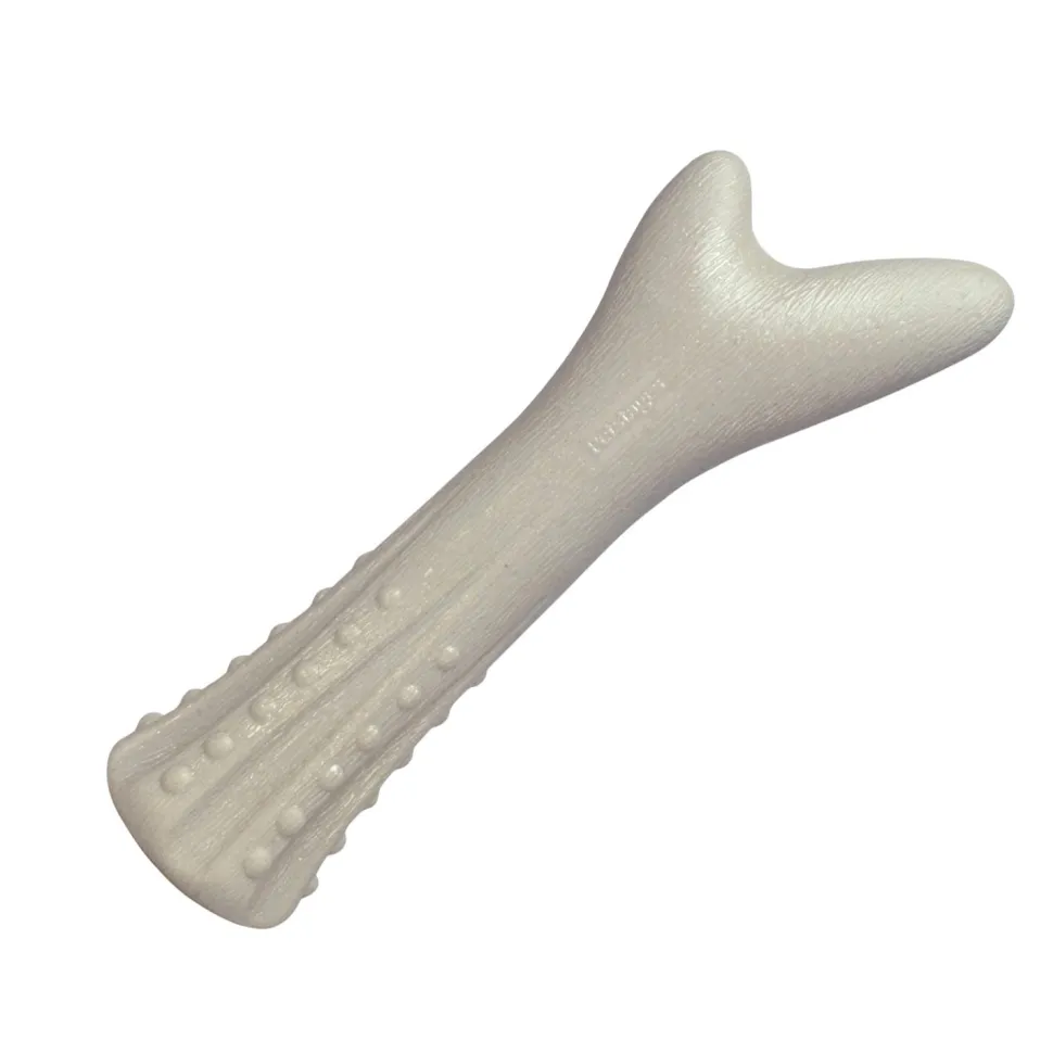 Petstages Deerhorn Natural Antler Coated Dental Textured Chew and Fetch Dog Toy - Small