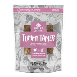 Phelps Wellness Collection Tummy Tamer Bland Recipe Soft and Chewy Dog Treats - Chicken and Rice - 4.5 Oz