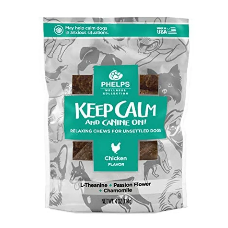 Phelps Wellness Collection Keep Calm & Canine On! Recipe Soft and Chewy Dog Treats - Chicken - 4.5 Oz
