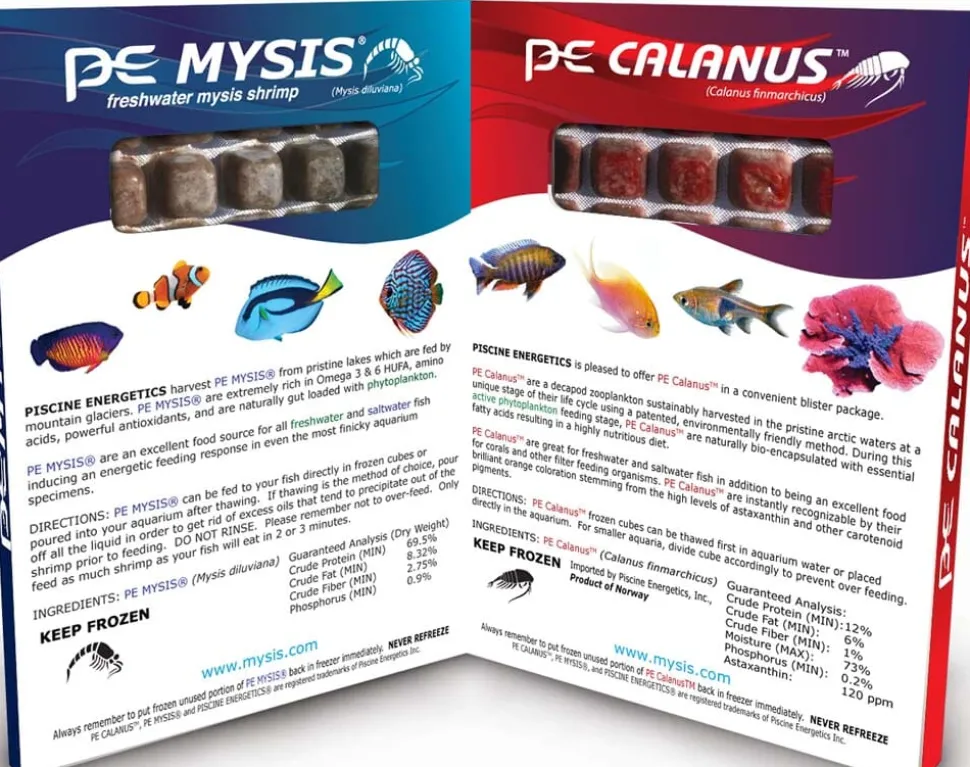 Piscine Energetics Mysis and Calanus Frozen Fish Food - 8 Oz