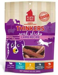 Plato Pet Treats Lamb Strips Soft and Chewy Dog Treats - 18 Oz