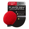 Playology Beef Scented Squeaky Ball Plush and Squeak Dog Toy with Encapsiscent Technology - Red - Large