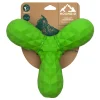 Playology Hound2O Squeaky Boomerang Fetch Squeak and Rubber Dog Toy - Green