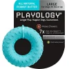 Playology Peanut Butter Scented Dual Layered Ring Rubber Dog Toy with Encapsiscent Technology - Medium